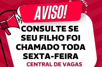 CHAMAMENTO DE VAGAS DE CRECHE